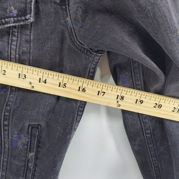 Lucky brand black denim jacket small the tomboy trucker - Picture 7 of 10
